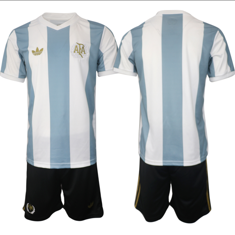 Men 2024-2025 Argentina adidas Originals 50th Anniversary White Blank Soccer Jersey